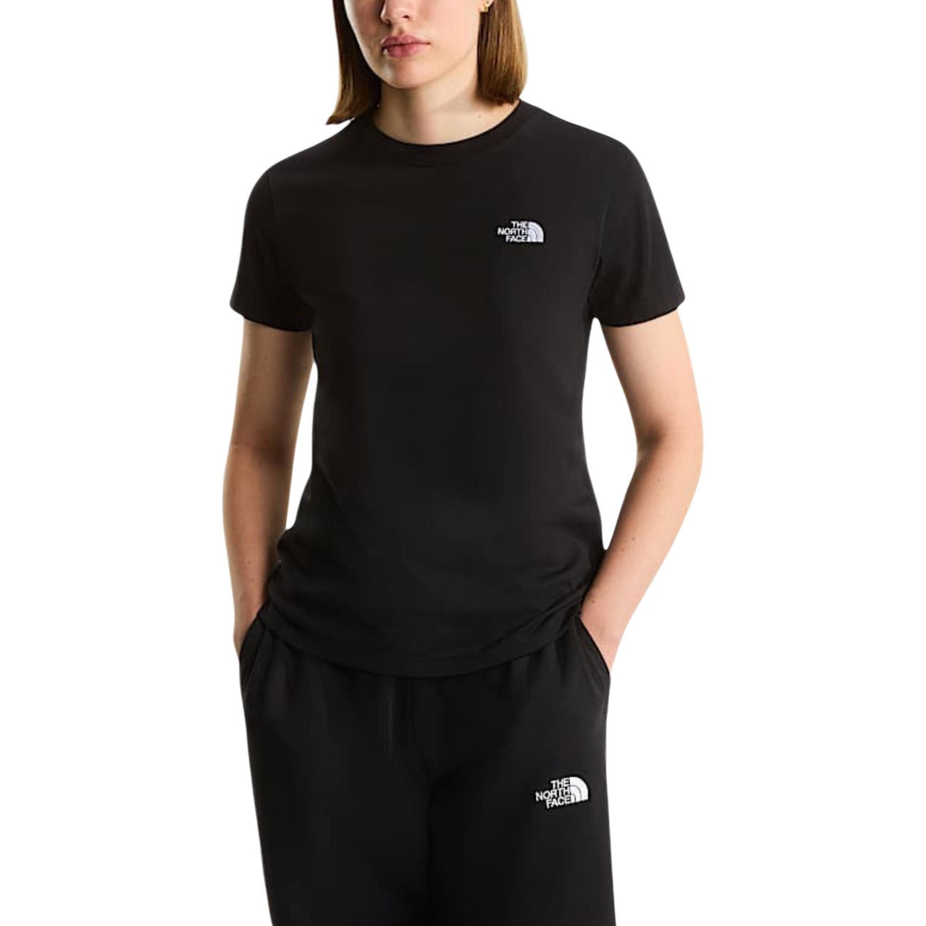 Дамска черна тениска The North Face Women T-shirt NF0A8FX7 Front View