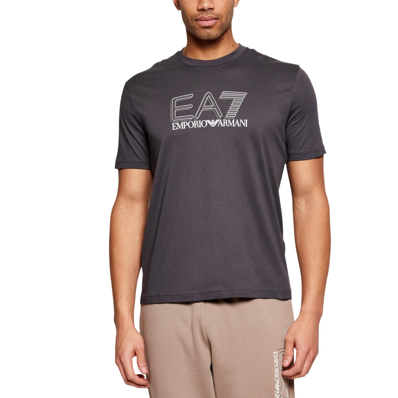 Мъжка сива тениска EA7 Emporio Armani Men T-shirt 7M001307 AF10375 Front View