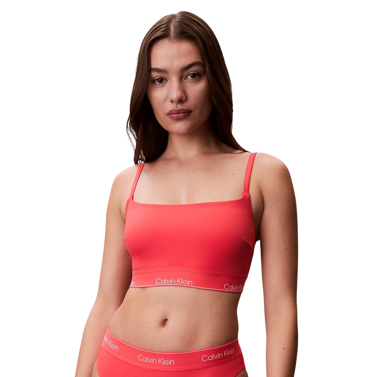 Дамски бански горно Calvin Klein Women Swimwear Top LV00Q61130 XKP Front View