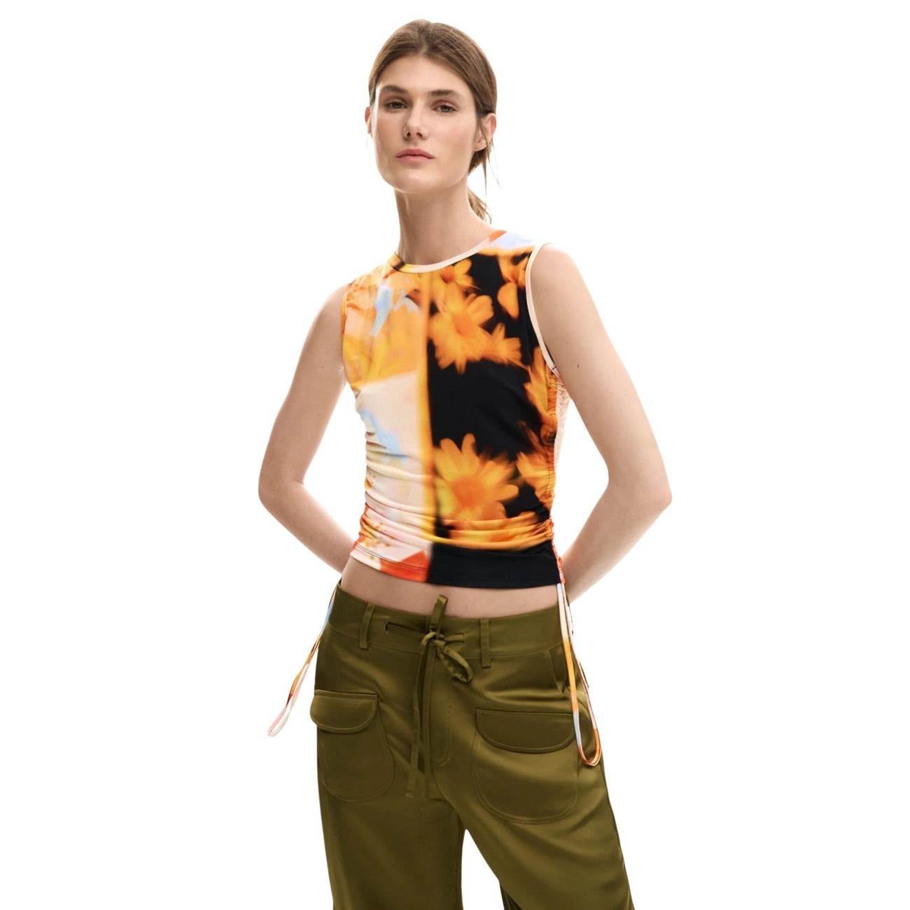 Дамски потник Desigual women’s top 26SWTK47 9019 front view 